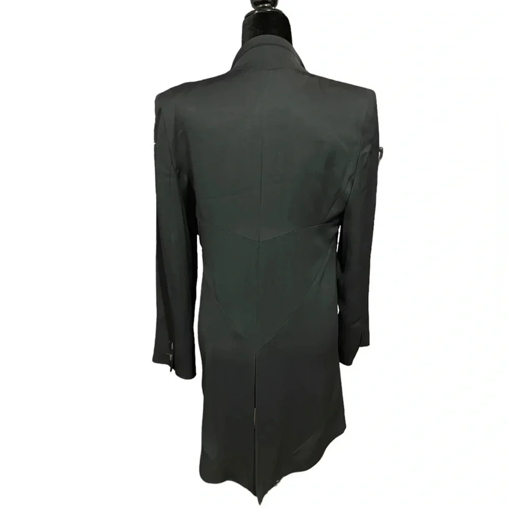 Vintage FENDI 365 Blazer Tuxedo Style Shoulder Pads Logo Buttons IT 46 - Picture 8 of 10